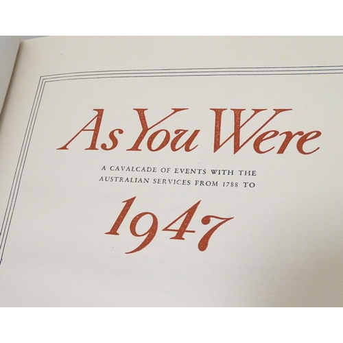 1037 - Militaria: Australian War Memorial Publications, 'As You Were' 1946-1960, together wth 'Active Servi... 