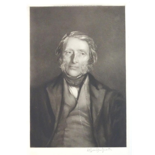 2534 - A collection of 11 mounted mezzotint portrait engravings depicting well known persons of the 18th an... 