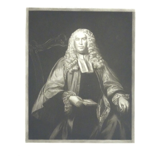 2534 - A collection of 11 mounted mezzotint portrait engravings depicting well known persons of the 18th an... 