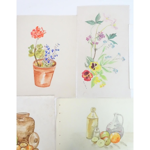 2536 - Sonia Bull, 20th century, A portfolio of watercolours consisting of an artist's watercolour book con... 