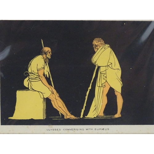 2420 - After John Flaxman (1755–1826), Six colour prints, Illustrations from Stories From Homer by Alfred J... 