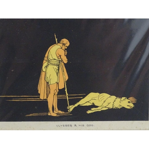 2420 - After John Flaxman (1755–1826), Six colour prints, Illustrations from Stories From Homer by Alfred J... 