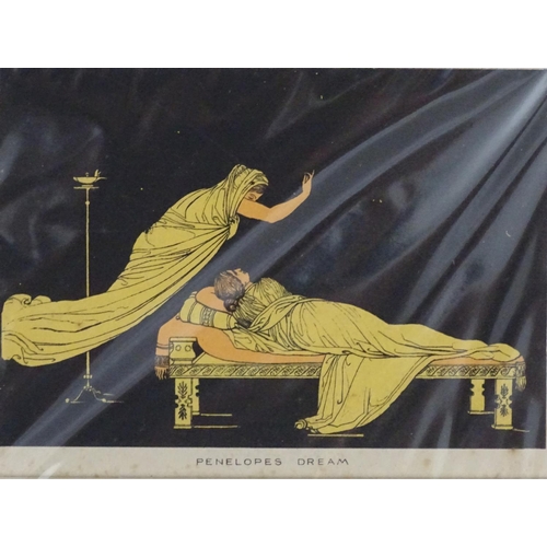 2420 - After John Flaxman (1755–1826), Six colour prints, Illustrations from Stories From Homer by Alfred J... 