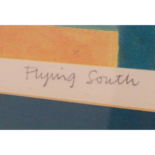 2434 - Frank Taylor, 20th century, Limited edition print, no. 46/250, Flying South, An abstract composition... 