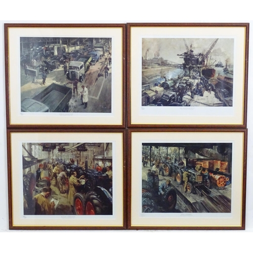 2442 - After Terence Cuneo (1907–1996), Four limited edition prints, The Dagenham Jetty, no. 361/1200; Fina... 