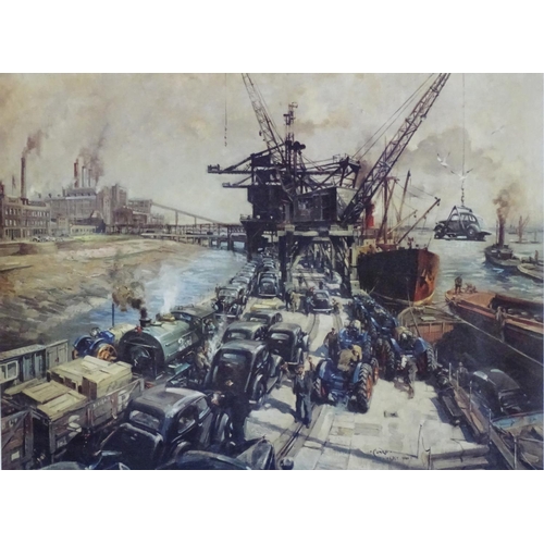 2442 - After Terence Cuneo (1907–1996), Four limited edition prints, The Dagenham Jetty, no. 361/1200; Fina... 