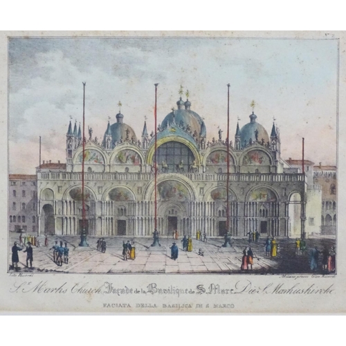 2425 - Two 19th century Venice engravings comprising Piazzette Di San Marco, Venezia, after Marco Moro, and... 