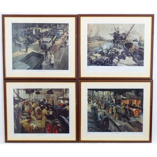 2442 - After Terence Cuneo (1907–1996), Four limited edition prints, The Dagenham Jetty, no. 361/1200; Fina... 