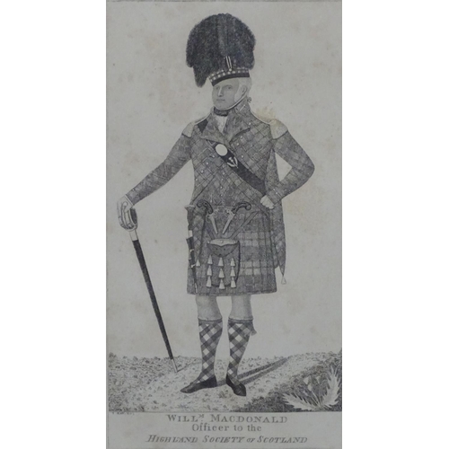 2469 - John Kay (1742-1826), 19th century, Etching, A portrait of William MacDonald Officer to the Highland... 