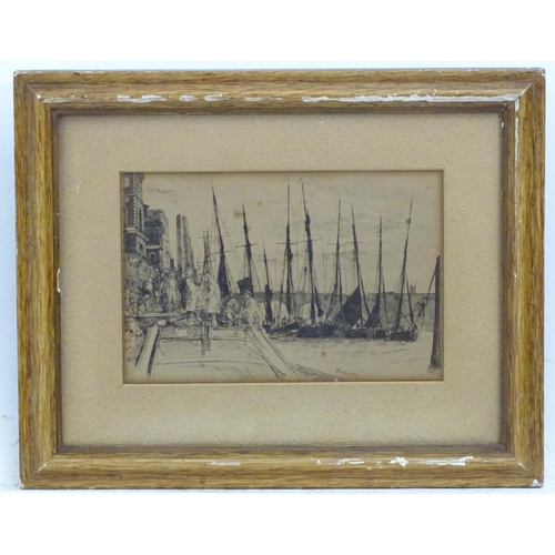 2499 - James McNeill Whistler (1834-1903), Etching, Billingsgate. Facsimile signature and date d1859 lower ... 