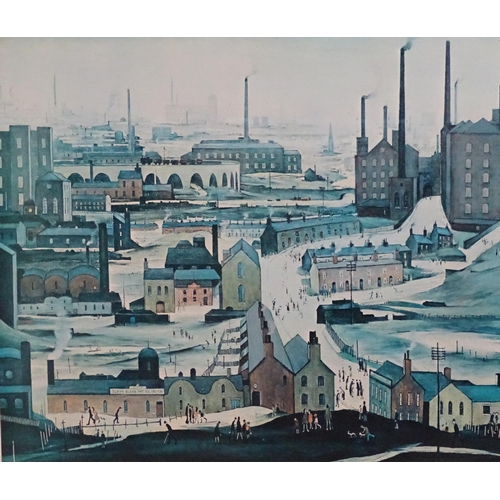 2514 - After Laurence Stephen Lowry (1887-1976), Print, Industrial scene, Ashton-under-Lyne. Facsimile sign... 