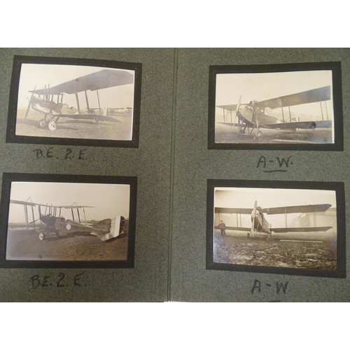 1019 - Militaria : a WWI / First World War / World War 1 photograph album of a pilot of the Royal Flying Co... 