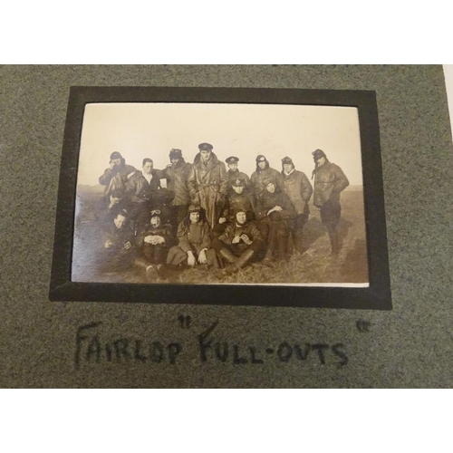 1019 - Militaria : a WWI / First World War / World War 1 photograph album of a pilot of the Royal Flying Co... 