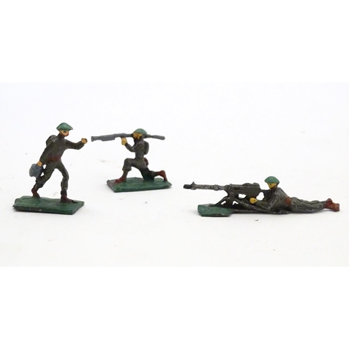 1500 - Toys: A quantity of Union of South Africa small scale hand painted lead military figures / toy soldi... 