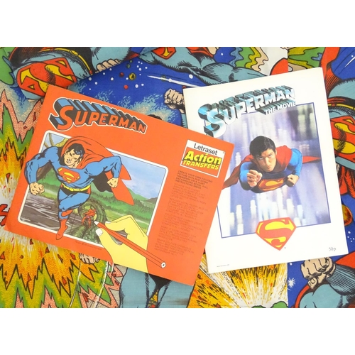 1508 - Toys: A quantity of merchandise from the 1978 film Superman, comprising a press release / promotiona... 