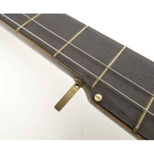 1542 - Musical Instruments: Early to mid 20thC Banjo. Having an open back steel body and set up for 5 strin... 