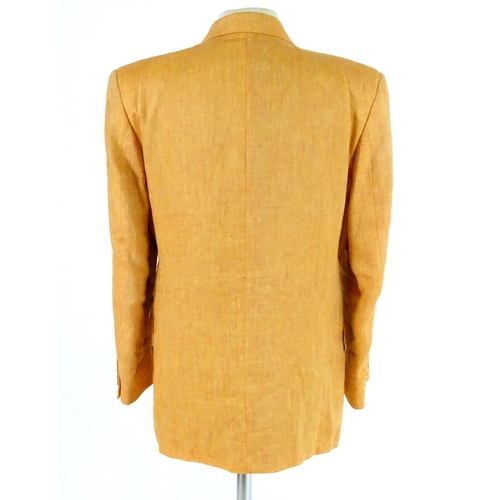 1549 - Vintage clothing/ fashion: A vintage linen jacket by Daniel Hechter,  in a peach/ orange colour.  Ch... 