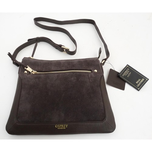 1582 - Vintage fashion accessories : A new Osprey London 'Canterbury X-Body' Nappa leather cross body bag i... 