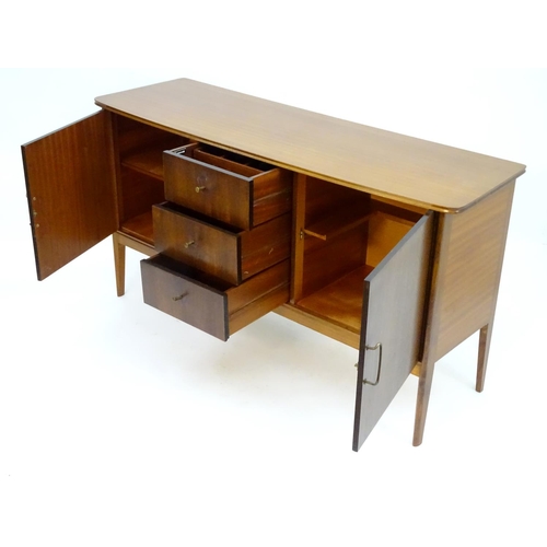 2212 - Vintage retro, Mid-century : Peter Hayward for W.G. Evans (Vanson). A 1950s walnut sideboard fitted ... 