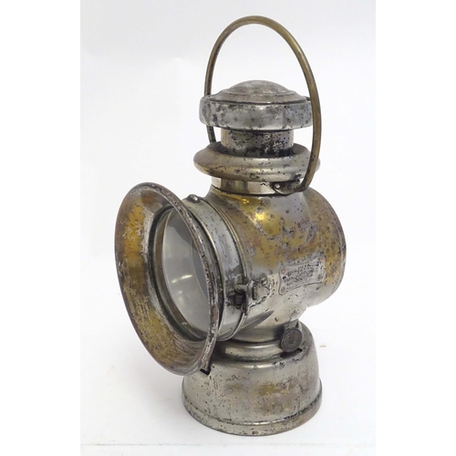 2264 - An early 20thC Joseph Lucas No. 72 'King of the Road' oil lamp, standing 12