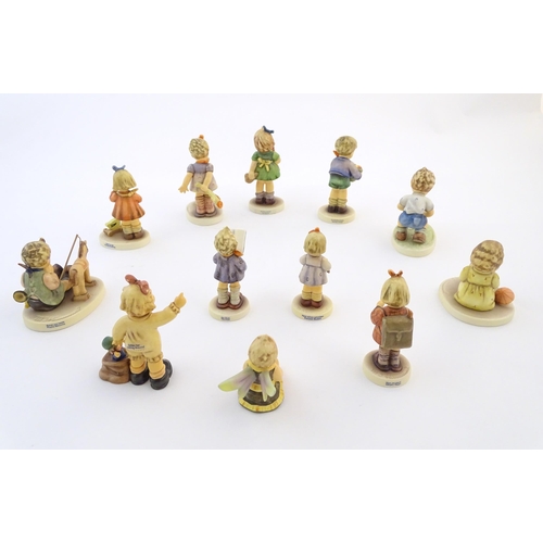 132 - Twelve exclusive / special edition Hummel / Goebel figures to include Darling Duckling, no. 1846, At... 