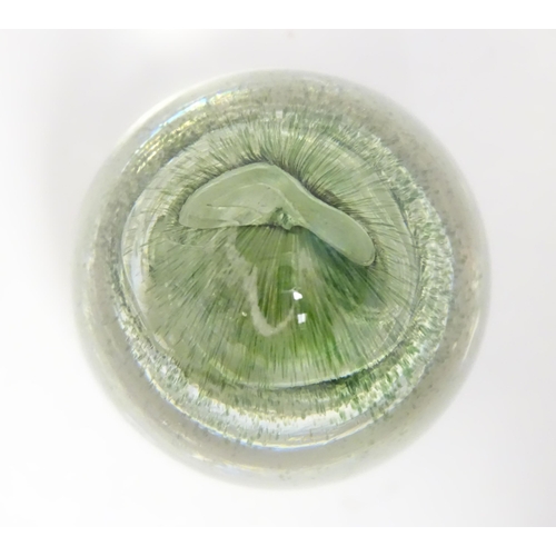 295 - A glass paperweight by Siddy Langley Signed under. 3