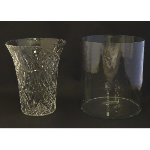 301 - A cut glass vase approx. 10