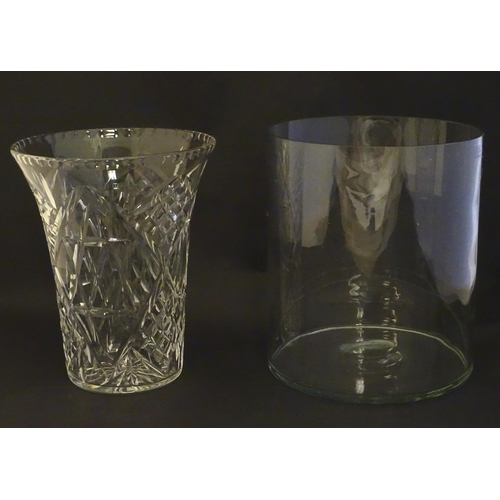 301 - A cut glass vase approx. 10