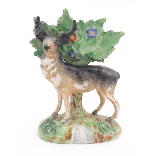 84 - A Continental model of a deer / stag with bocage, possibly Samson. Approx. 5 1/2