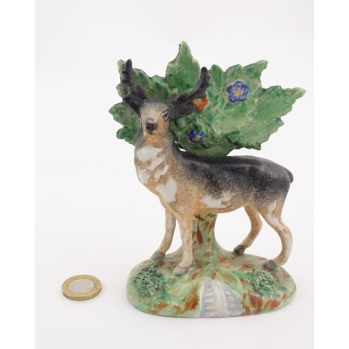 84 - A Continental model of a deer / stag with bocage, possibly Samson. Approx. 5 1/2