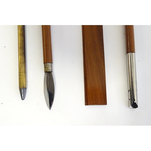 1218 - An early 20thC Heintze & Blanckertz cased stationery writing set, comprising pen, pencil, knife and ... 