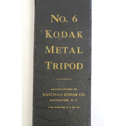 1247 - An Eastman Kodak no. 6 'Kodak Metal Tripod', in a slip case, 11