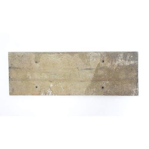 1254 - A mid 20thC aluminium railway registration plate, C.5679, 17 3/4