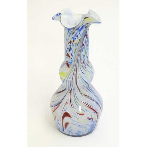 308 - A Murano studio glass vase with flared rim 13 1/4