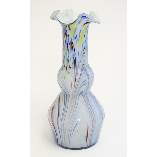 308 - A Murano studio glass vase with flared rim 13 1/4