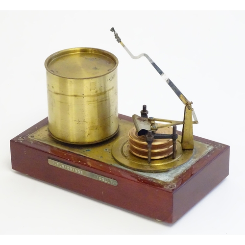 1255 - A mid 20thC cased barograph. Case approx. 7