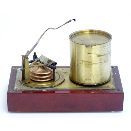 1255 - A mid 20thC cased barograph. Case approx. 7