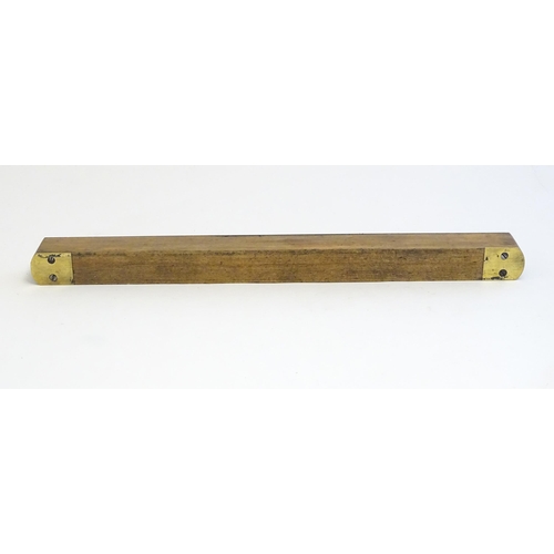 1258 - A 20thC brass mounted spirit level, marked W. Marples & Sons, Sheffield to top, impressed with broad... 