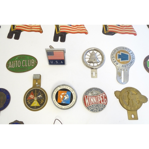 1260 - A collection of car / automobile badges, numerous American examples including: Fraternal Order of Po... 