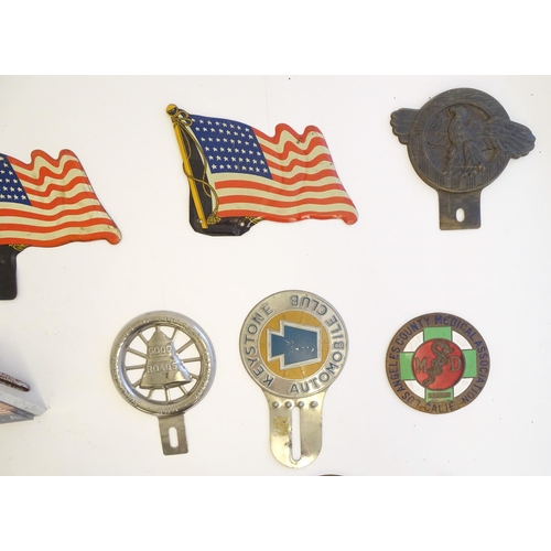 1260 - A collection of car / automobile badges, numerous American examples including: Fraternal Order of Po... 