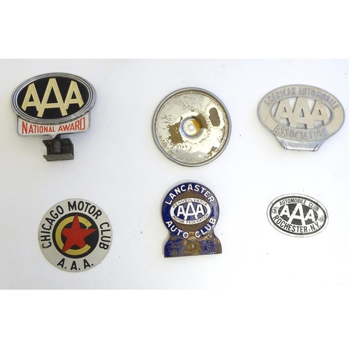 1263 - A large collection of American Automobile Association car badges, including 13 local chapters: Lanca... 