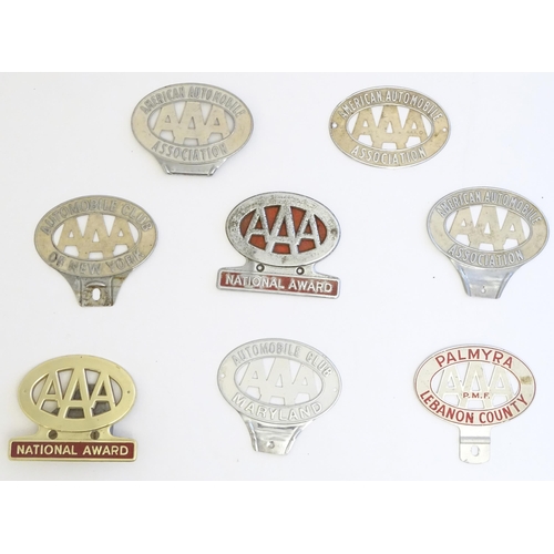 1263 - A large collection of American Automobile Association car badges, including 13 local chapters: Lanca... 