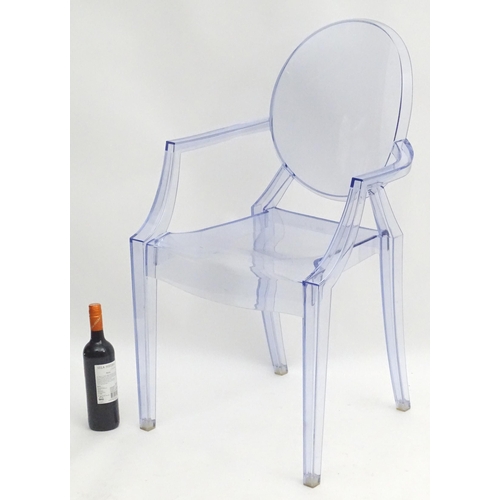 2223 - Vintage Retro, Mid-century: Philippe Starck for Kartell, a Louis Ghost clear perspex armchair, appro... 