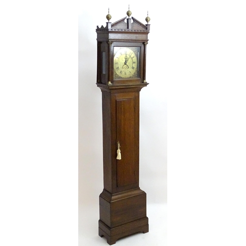 2276 - Kemp & Brown Yoxford - Suffolk : An 18thC oak cased longcase clock with 30 hour birdcage movement, t... 