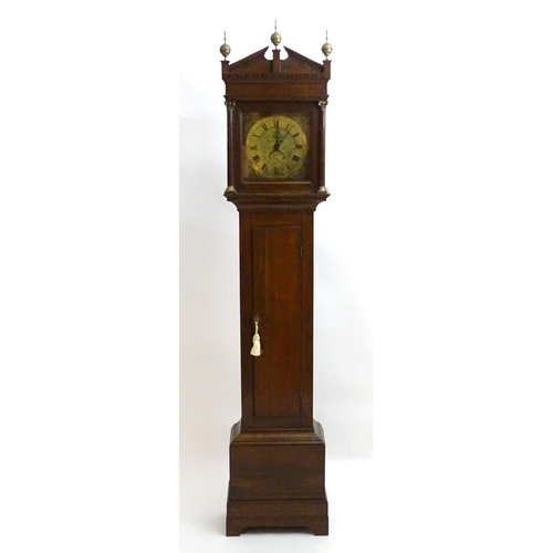 2276 - Kemp & Brown Yoxford - Suffolk : An 18thC oak cased longcase clock with 30 hour birdcage movement, t... 