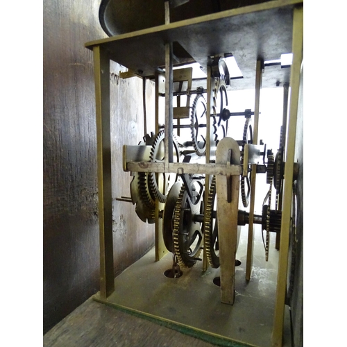 2276 - Kemp & Brown Yoxford - Suffolk : An 18thC oak cased longcase clock with 30 hour birdcage movement, t... 