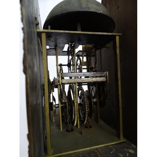 2276 - Kemp & Brown Yoxford - Suffolk : An 18thC oak cased longcase clock with 30 hour birdcage movement, t... 