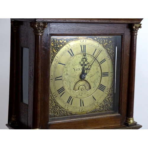 2276 - Kemp & Brown Yoxford - Suffolk : An 18thC oak cased longcase clock with 30 hour birdcage movement, t... 