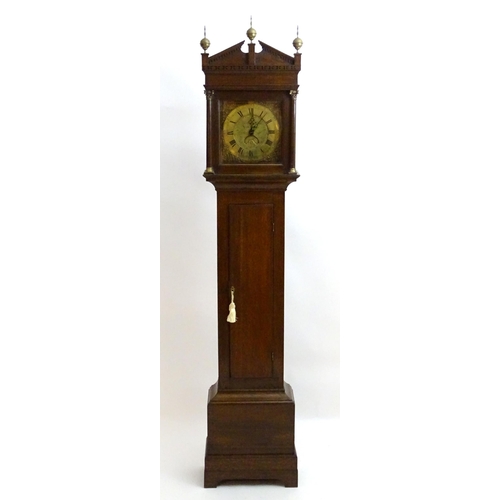 2276 - Kemp & Brown Yoxford - Suffolk : An 18thC oak cased longcase clock with 30 hour birdcage movement, t... 