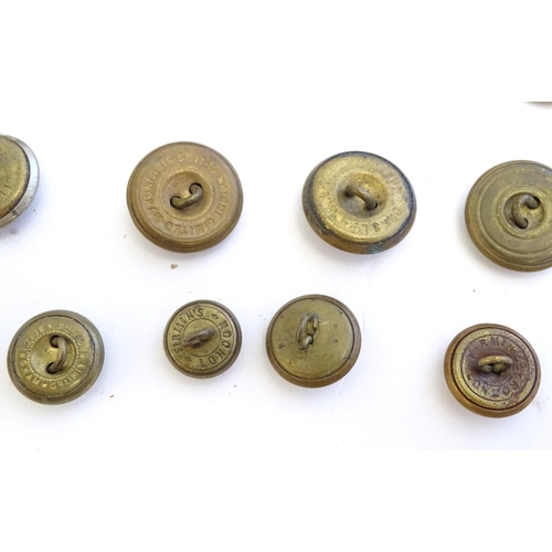 1344 - A collection of 20thC military tunic buttons, including the Durham Light Infantry, The York and Lanc... 